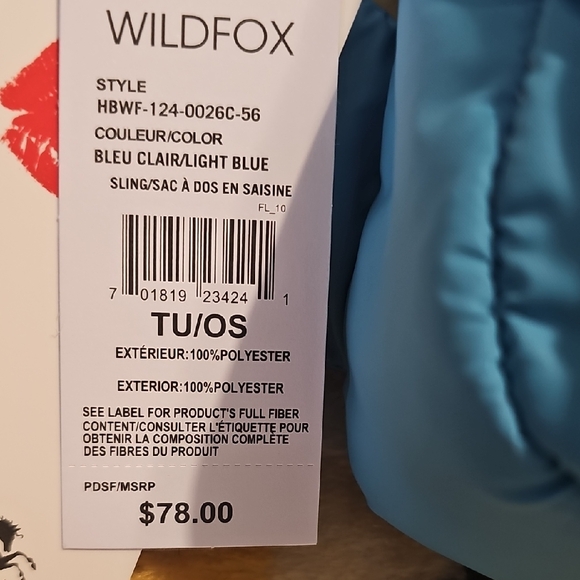 Wildfox Vibrant Blue Crossbody Bag - Picture 2 of 8